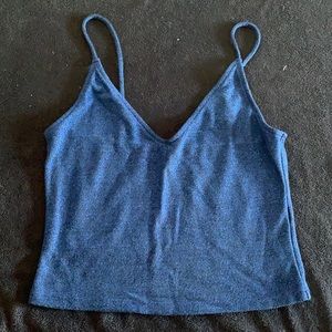 Blue sparkly tank top